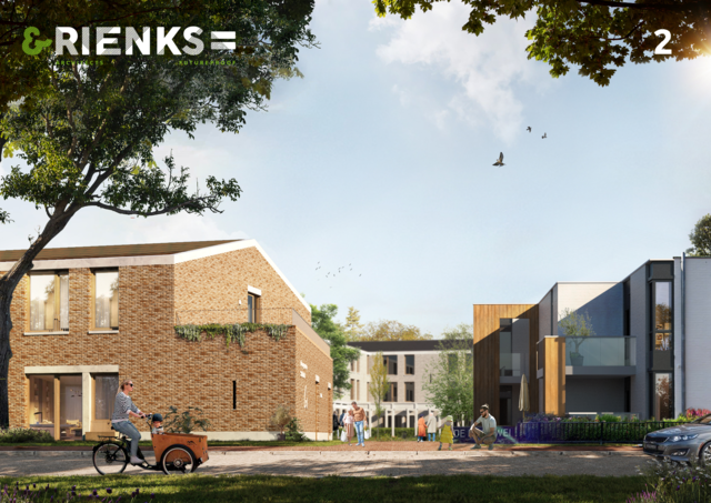 Artist impression vanaf de binnentuin