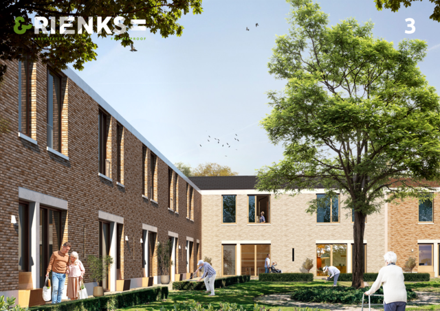 Artist impression vanaf de binnentuin