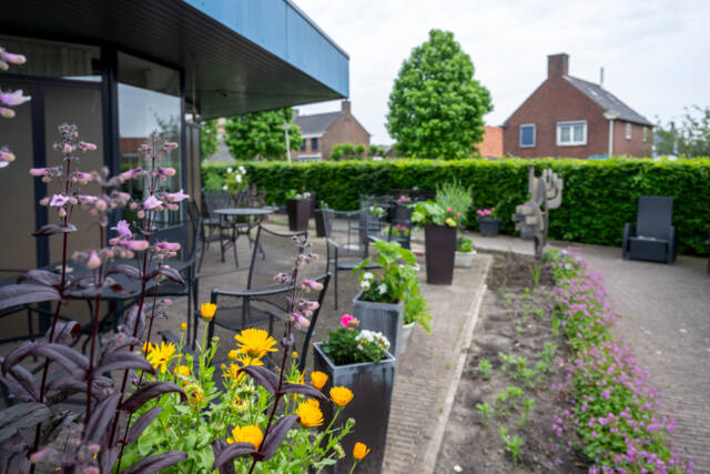 Foto van het terras buiten