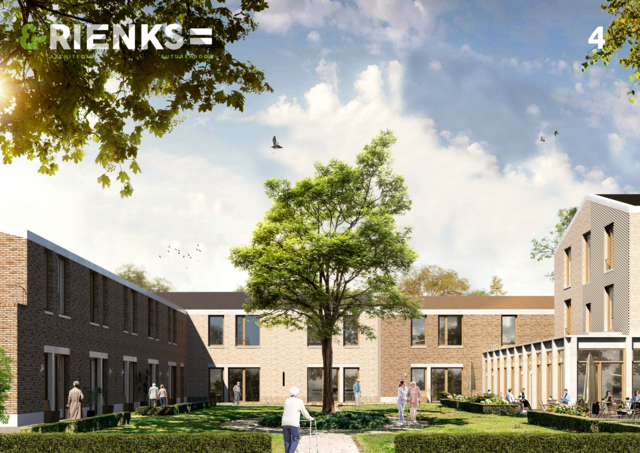Artist impression vanaf de binnentuin